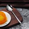 Ложка для супа из нержавеющей стали Прочные нержавеющие десертные столовые ложки Удобная ручка Ложки с круглыми краями для кухни Ресторан Банкет Пикник