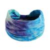 Tie-Dye Boho Knot Turbans Yoga Elastic Head Wrap Women Headband Wide Hairbands Headwear Bandanas  Hair Band Accessories