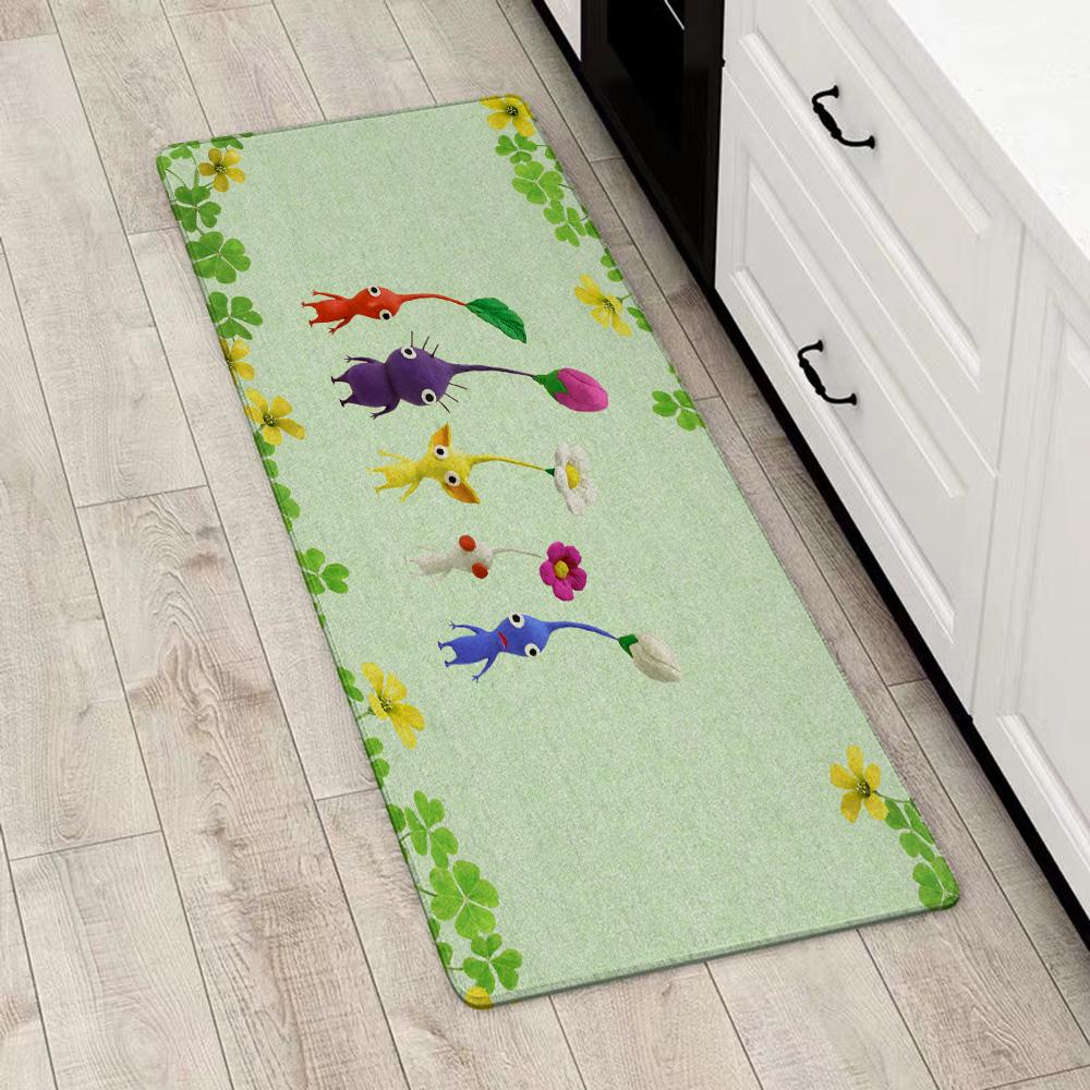 Entrance Front Door Doormat Cartoon PikminS Non-slip Kitchen Rug Living Room Rugs Balcony Bathroom Foot Mat Floor Mats Carpet
