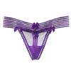 Эротические трусики японские Pure Desire Sheer Spliced Hollow Stripes Sweet Bow Knot Perspective Mesh Sexy G-strings Panties Underwear