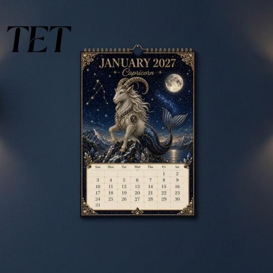 Поделки из бисера своими руками для взрослых 2027 Календарь-набор «Двенадцать знаков зодиака», Ручная роспись стразами, 12 месяцев, Декоративное настенное панно для гостиной
