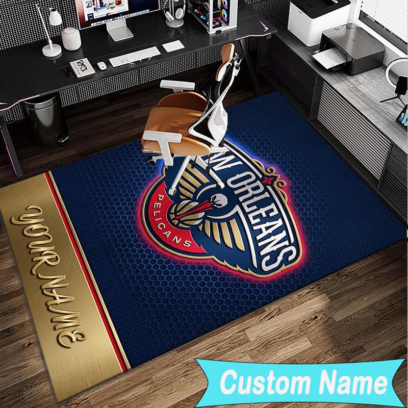 Custom Name Rug New Orleans Helmet Area Rug Suitable for Indoor And Outdoor,Carpets for Homes, Offices,Living Rooms,Home Decor,Christmas Gift