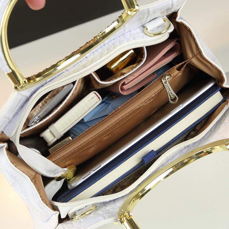 2025 Новая Мода Женская Сумка с Крокодиловым Узором - Мягкая Кожа, Большая Вместимость, Кроссбоди для Женщин Среднего Возраста