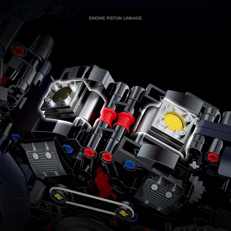 Новый 1:8 Night Racer Мотоцикл Наборы Строительных Блоков MOC Кирпичи Модель Мотоцикла Рождественские Подарки для Мальчиков Детей 500+шт