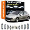 Для Peugeot 207 2006- 10 шт. Светодиодный внутренний светильник для чтения, комплект ламп для номерного знака багажника, Хэтчбек, Седан, Сигнальная лампа, Автомобильные фары