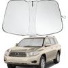 Front Windshield Glass Visor Fit for Toyota Highlander 2008-2013 Uv Reflector Foldable Car Sun Shade Car Windshield Sunshade for Toyota Highlander