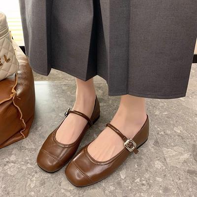 Французская классика маленькие ароматные ветреные туфли-лодочки с неглубоким вырезом женские весенне-летние новые туфли на плоской подошве нежные модные туфли Мэри Джейн с ремешком на подъеме