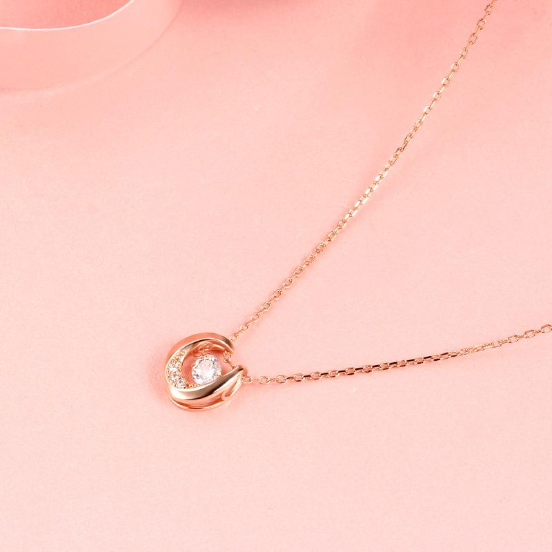 Простая модная бижутерия ожерелье бьющееся сердце нишевый дизайн чувство ключичная цепочка цельная