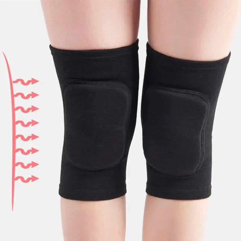 Пара эластичных наколенников из губки, спортивные защитные приспособления для волейбола, футбола, танцев, йоги, тенниса, бега, езды на велосипеде, тренировок, скалолазания