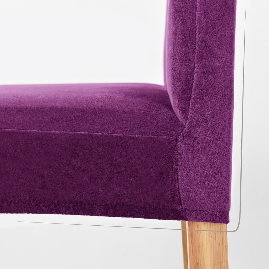 Cover Velvet Chair Thick Purple Velvet