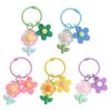 Ins Car Pendant Key Ring Colorful Bag Pendant Accessories Portable Acrylic Flower Key Chain  Women