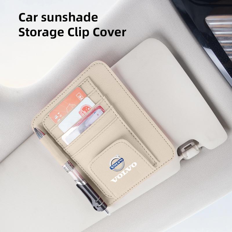Volvo Car Sun Visor Storage Card Bag Glasses IC Card Clip Holder For XC S60 V60 C30 XC60 XC40 V70 XC90 V40 SC60 190h R V50 S90