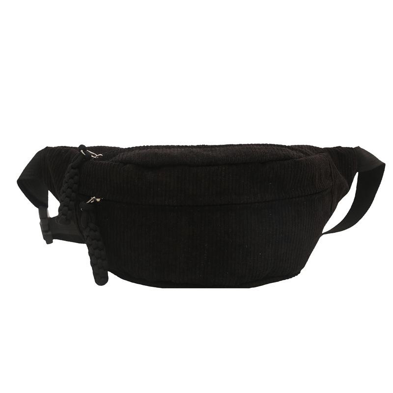 Solid color simple foreign style shoulder messenger bag 2025 autumn new niche versatile ins casual bag breast bag fanny pack