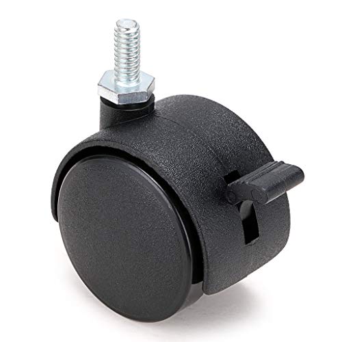 4 шт. 1,5-дюймовые нейлоновые пластиковые поворотные ролики с тормозами, диаметр стержня 5/16 дюйма для офисного стула, игрового стула, кухонной полки, дивана