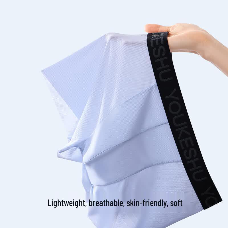 Youkeshu Men's Ice Silk Boxer Briefs
