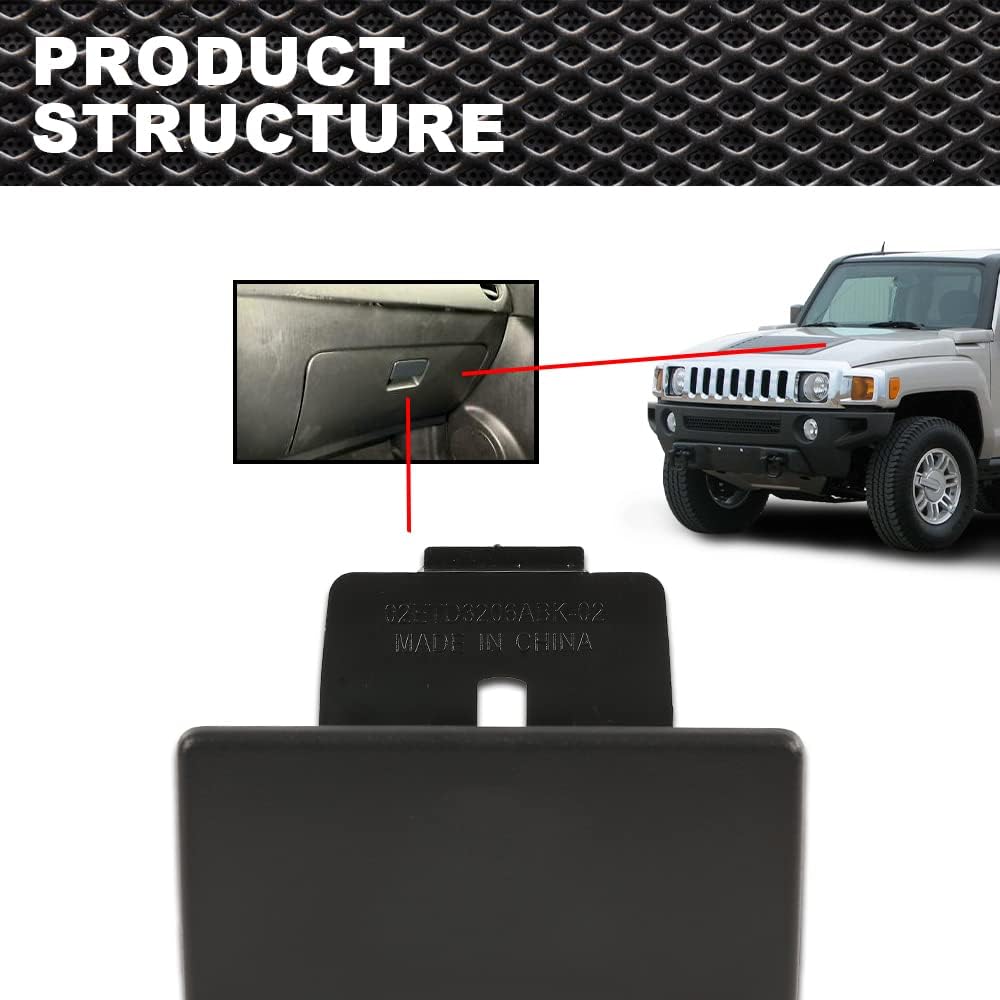 Ручка перчаточного ящика Панель приборов Защелка Совместима с Hummer H3 2006 2007 2008 2009 2010 Черный Правый 1 шт.