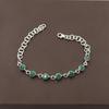 Emerald Silver Bracelet, Pure 925 Sterling Silver Handmade Jewelry, Women Silver Bracelet, Gift For Her, Statement Jewelry Ab0550
