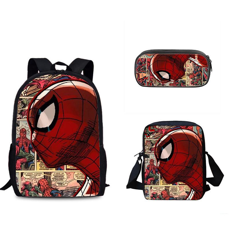 School bag for primary and secondary school students Cartoon animation printing peripheral 44 backpack set
