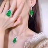 Chinese Jewelry Stud Earrings Imitation Chalcedony Gourd Ring Earrings Pendant Juice Necklace Women'S Set