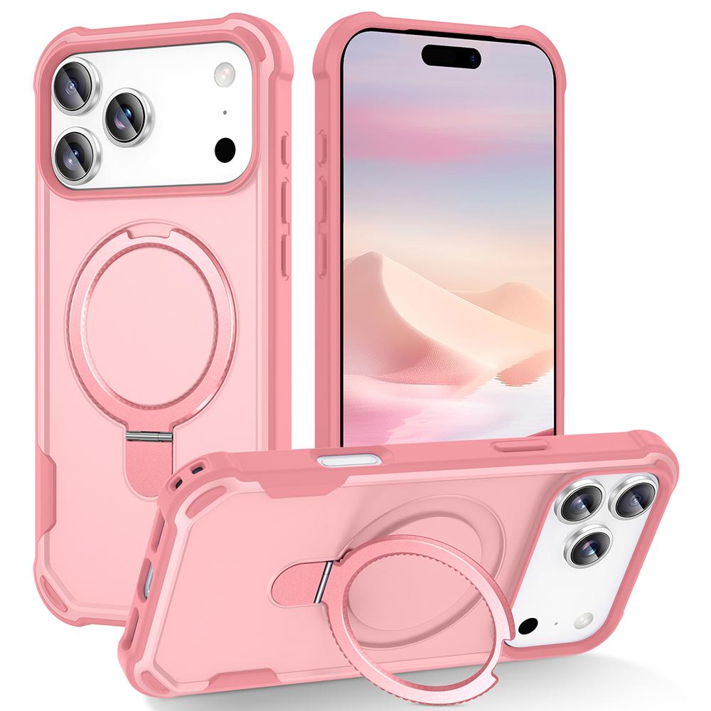 For iPhone 17 Pro Case Compatible with MagSafe Kickstand TPU+PC Shockproof Phone Back Cover