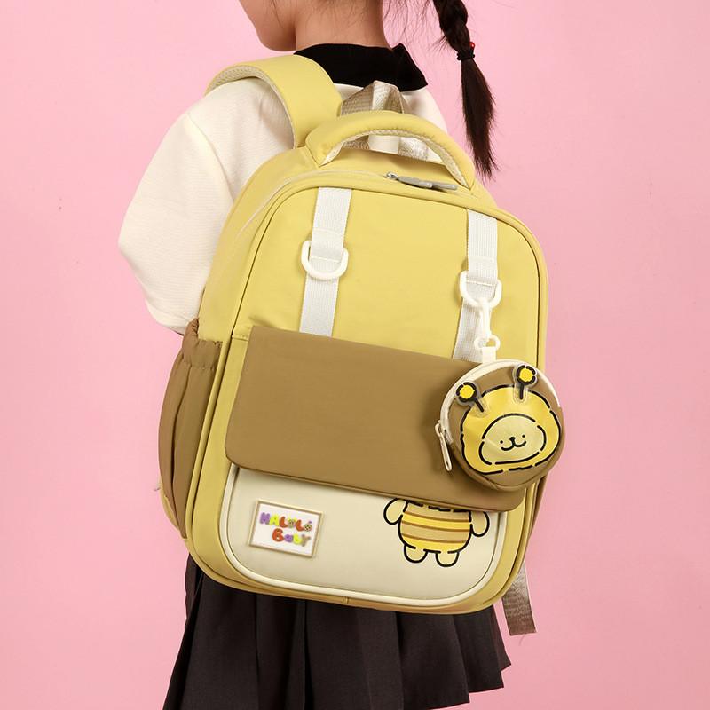 Рюкзак для малышей с рисунком пчелы, легкий нейлоновый мультяшный школьный рюкзак для детей