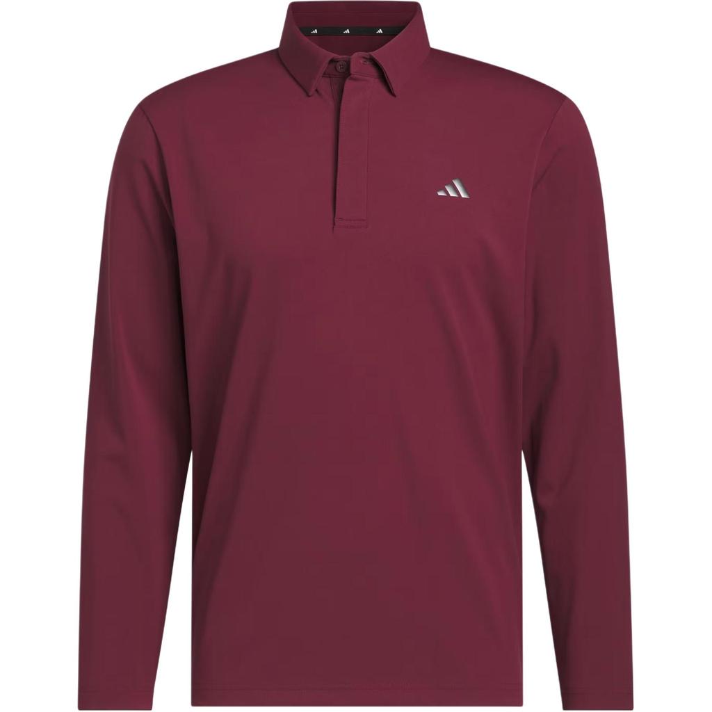 Adidas Golf Logo Long Sleeve Button Polo Shirt Men tops KG0117