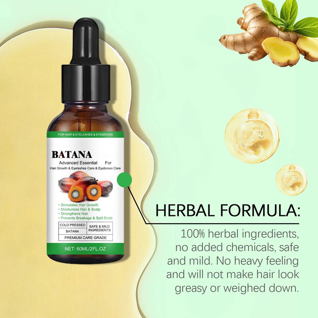 Масло для роста волос Batana, масло для роста волос, масло для волос, стимулирует рост волос, Batana увлажняет и устраняет сухость, 60 мл