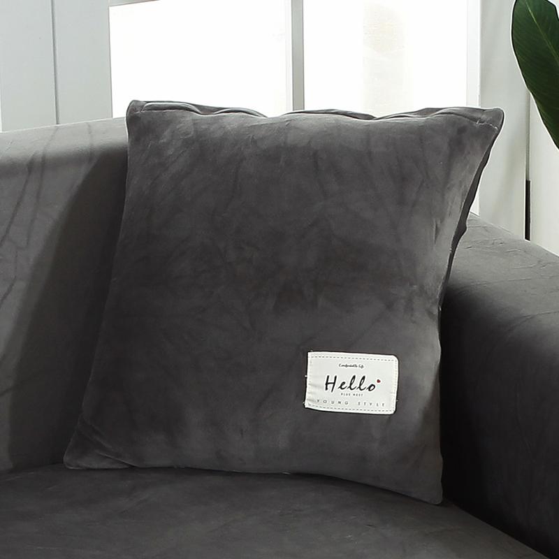 Бархатная наволочка для подушки Теплая наволочка Диванная декоративная подушка Домашняя гостиная Диван Кушетка Декор Подушка Чехол 45X45 см