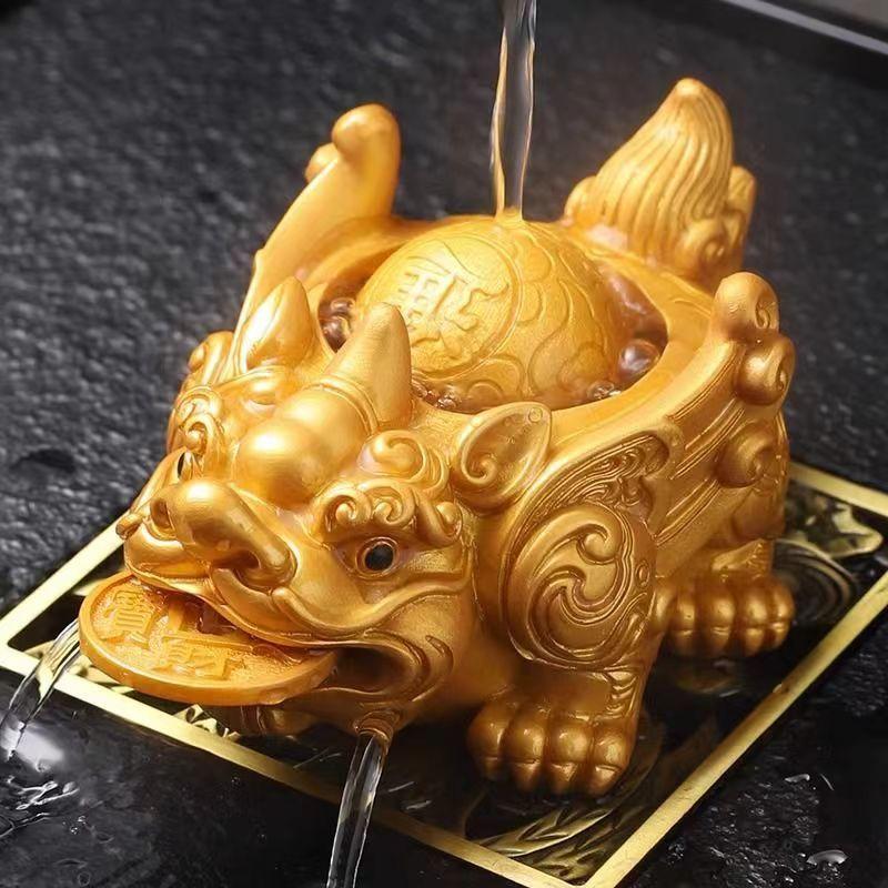 Украшение для домашних животных PIxiu Tea, меняющее цвет, удача для воды PIxiu Tea, украшение для домашнего стола, простая креативная резиновая чайная посуда