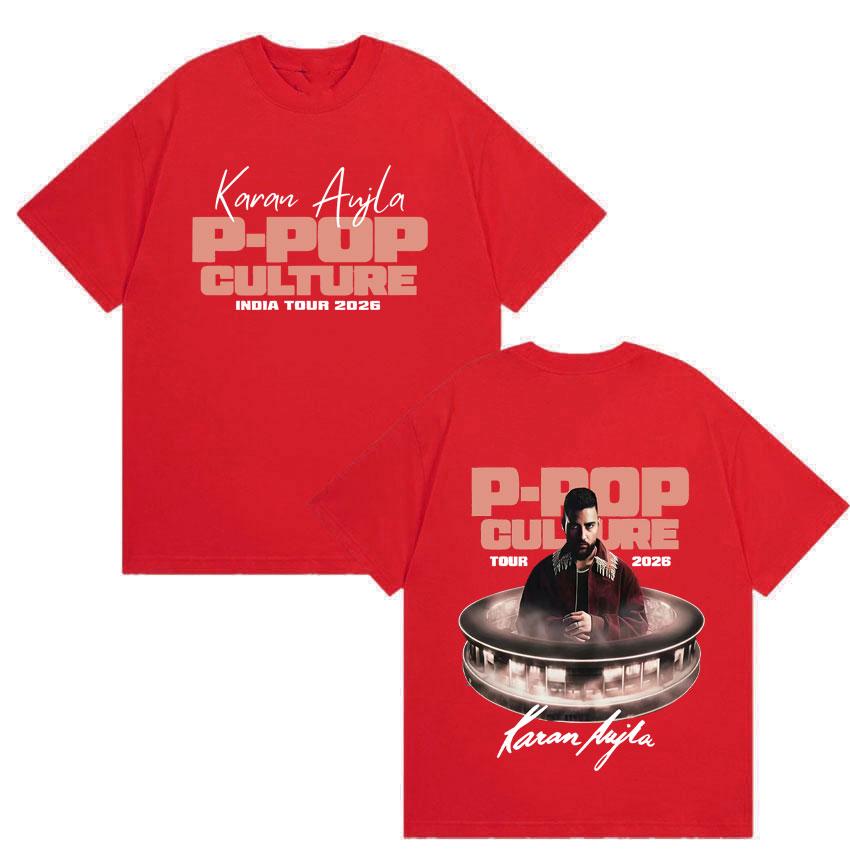 Karan Aujla TShirt PPOP Culture Graphics T Shirt Unisex Unisexs Short Sleeve Clothing 90s Casual Cotton Crewneck Tshrits Teenagers