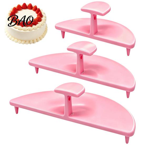Birthday Party Cake Decor 3PCS Curve Auxiliary Tools, Lightweight PLA Support Display Accessories Stakes, Decorating Ruffle Stencils for Kitchen
