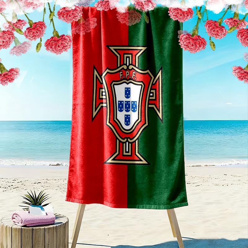 Пляжное полотенце Wc Portugal Print, Большое Мягкое Быстросохнущее полотенце для Пляжа Кемпинга Плавания
