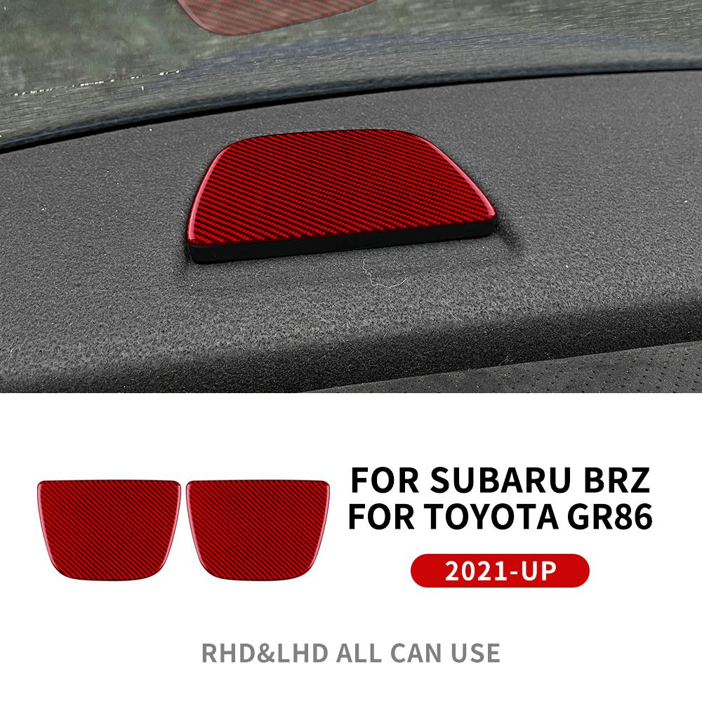 Real Soft Carbon Fiber Interior Trim For Subaru BRZ Toyota GR86 2021 2022 2023 2024 Car Rear Seat Top Cover Sticker Accessories