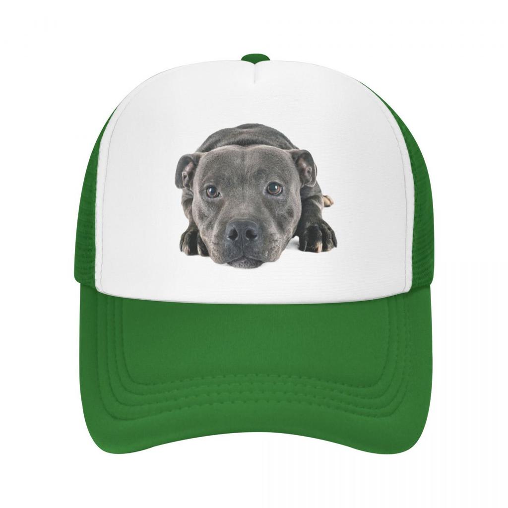 Punk Staffordshire Bull Terrier Baseball Cap WoUnisex Unisex Breathable Trucker Hat Outdoor Snapback Hats Summer Caps