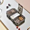 Rectangular Pill Splitter Box Frosted Weekly Pill Case  Multi Grid Split Package