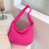 Winter Down Embroidery Thread Shoulder Bag Fashion Padded Dumpling Large Capacity Crossbody Bag