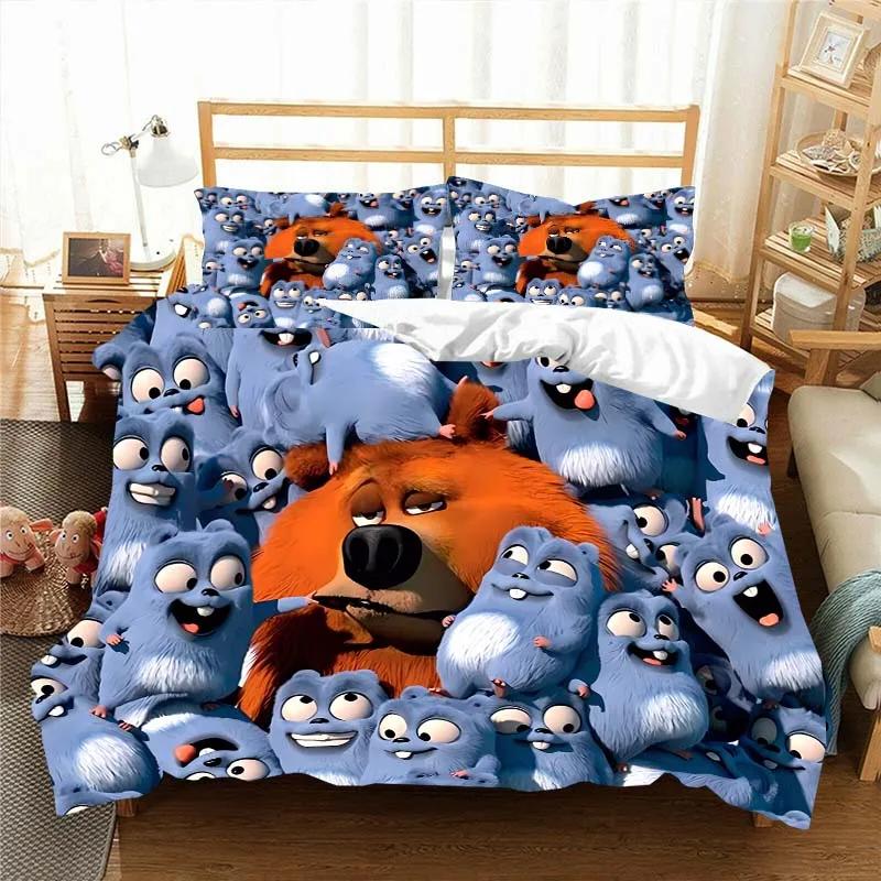 3D G-Grizzy And The Lemmings Bedding Set Duvet Cover Comforter Bed Single Twin Full Queen Youth Kids Girl Boys Gift Bed Sheets
