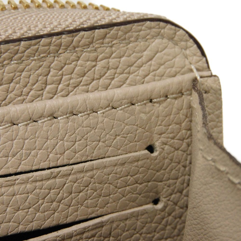 Б/у 12564 Кошелек Lockme на молнии по кругу M80100 7943 Логотип LV на молнии по кругу RFID Подпись LV Зеленый Унисекс из Японии ОРИГИНАЛ