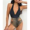 Сексуальный цельный купальник, женский купальник с перекрестной повязкой и открытой спиной, женский монокини с эффектом пуш-ап, купальные костюмы, пляжная одежда для плавания