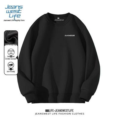 Мужская свободная толстовка с принтом букв и круглым вырезом Jeanswest