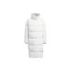 W Goose Down Solid Color Logo Zipper Stand Collar 800 Fill Mid-Length Goose Down Jacket Women Jacket White HN2118