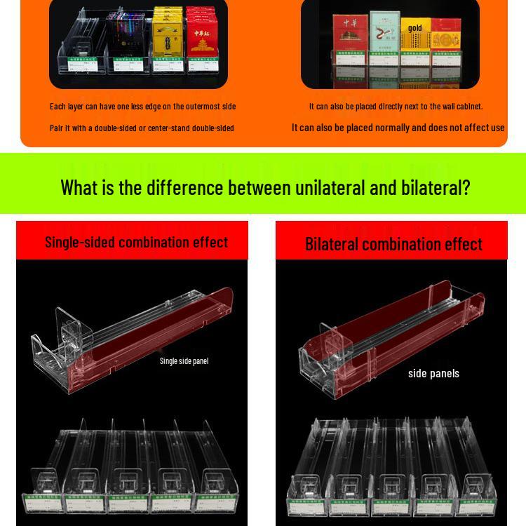 Automatic Mid-Length Cigarette Display Stand with Pop-Up Push-Pull Mechanism