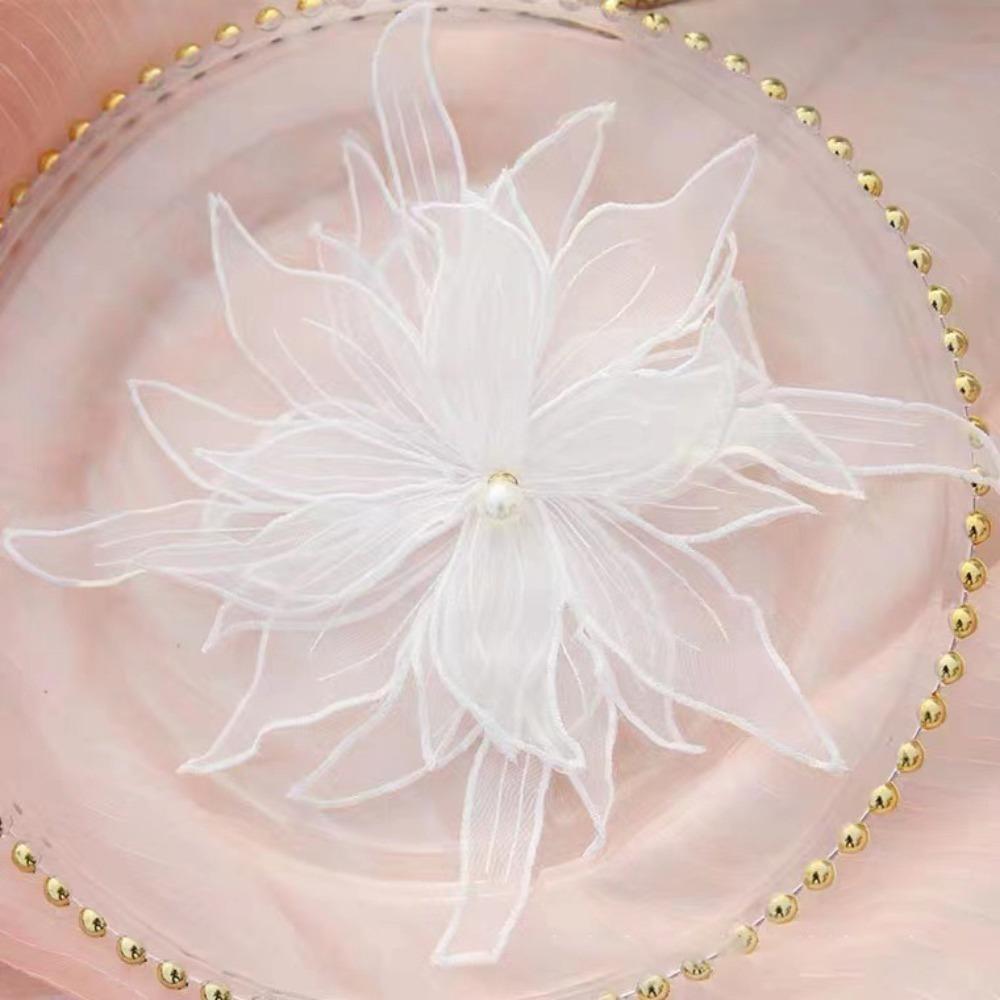 Dacron Handmade DIY Beading Flower Flower Shape Embroidered Flowers Women's Clothing Accessories