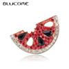Fashion New Alloy Encrusted Watermelon Brooch Simple and Versatile Dripping Oil Fruit Anti-glare Collar Pin