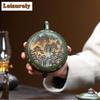 230 мл Винтажные Исинские Чайники из Фиолетовой Глины Ручной Работы Чайник Хан Цзян Сырая Руда Зеленая Глина Чайный Набор Цзыша Посуда Подарок