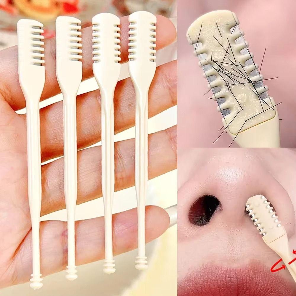 5PCS/10PCS 360 Degree Nostril Cleaning Trimmer Portable Nose Hair Scraper  Hair Removal
