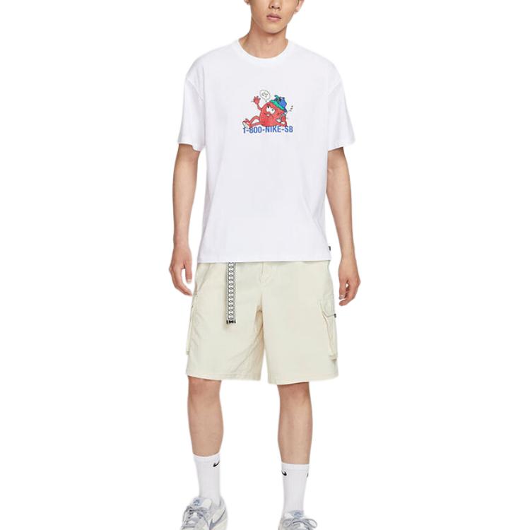 Nike T Shirts Men's White Crew Neck Moderate HV1303-100