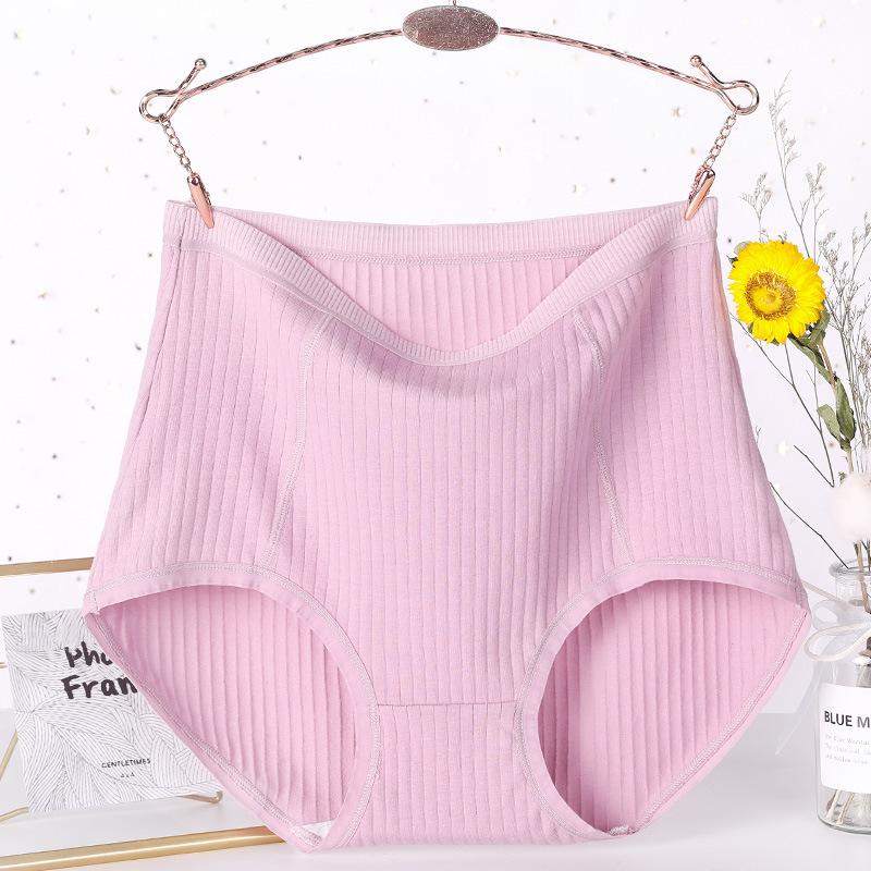 Xl-6XL Middle Aged and Elderly Underpants Pure Cotton High Waisted Panties Plus Size Briefs Women's Underwear Breathable Middle-aged Mother Lingerie