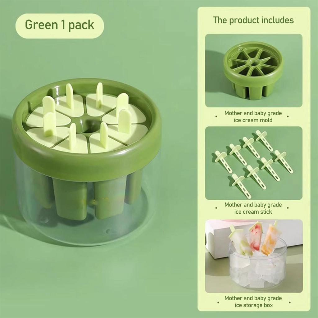 Popsicle Molds, 8 Cavities Homemade Popsicle Molds Shapes Reusable Popcicale Mould Silicone, Easy Release Ice Molds For DIY Ice Lolly Popsicle