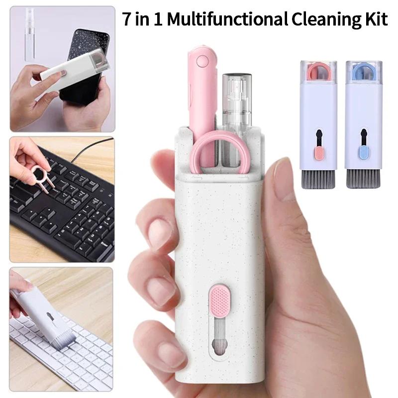 7 In 1 Portable Multi-function Laptop Keyboard Cleaning Brush Set Mobile Phone Earphone Dust Removal Brush